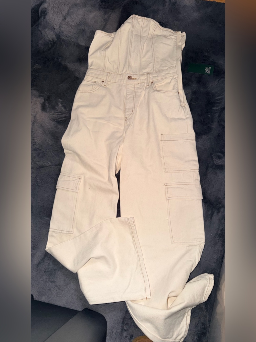 wild fable Cream Cargo Jumpsuit